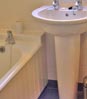 Fowey Cottage Bathroom: newly fitted bath